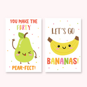 Tutti Frutti Party Sign pear and Banana