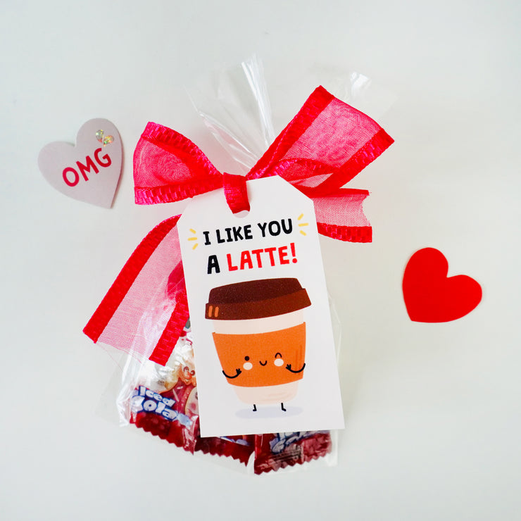 Valentines Pun I Like You a Latte