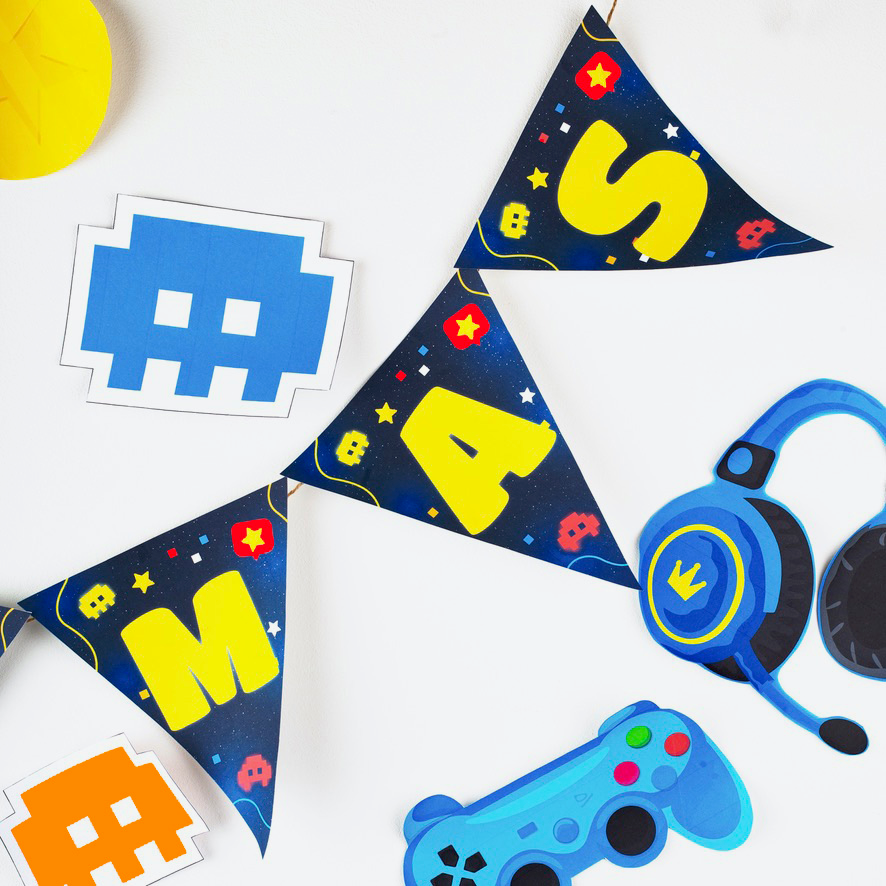 Video Game Birthday Banner