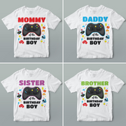 Video Game Birthday Shirt Family Bundle