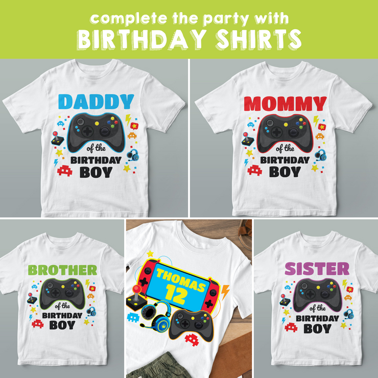 Video Game Birthday Shirts