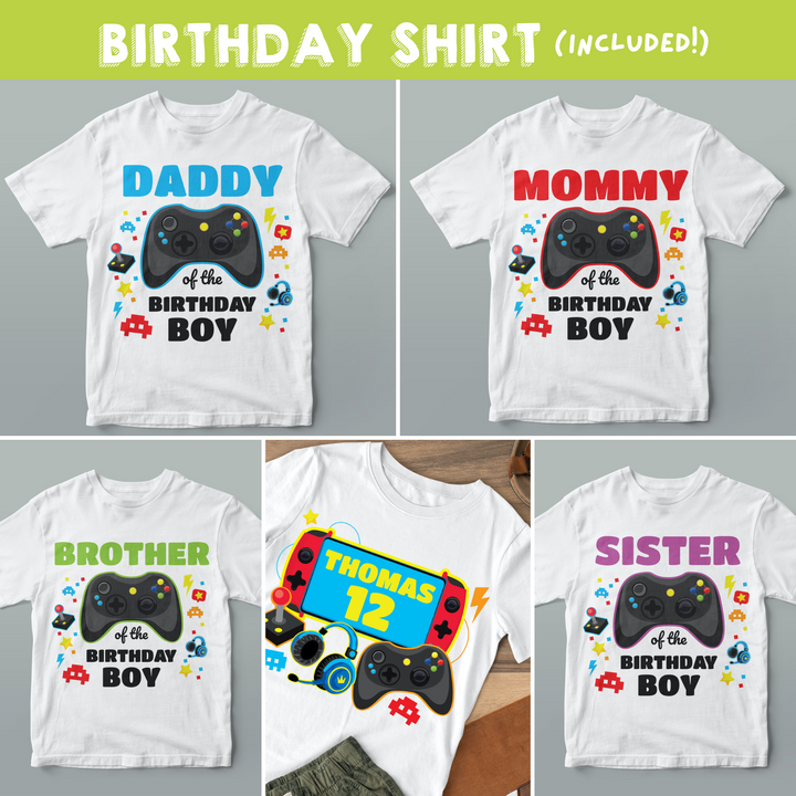 Video Game Birthday Shirts