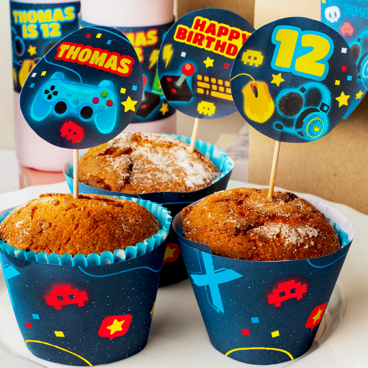 Video Game Cupcake Wrappers