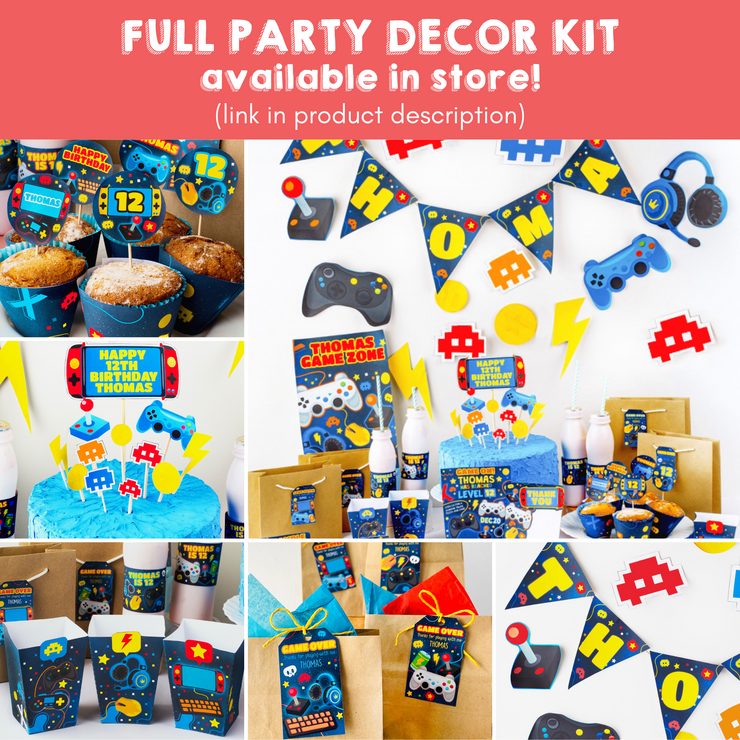 Video Game Full Party Decor Kit