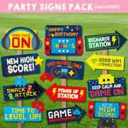 Video Game Party SIgns Pack
