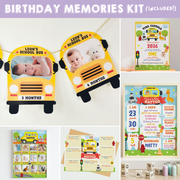 Wheels on the Bus Birthday Memories Kit