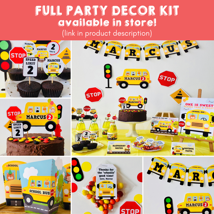 Wheels on the Bus Full Party Decoration Kit
