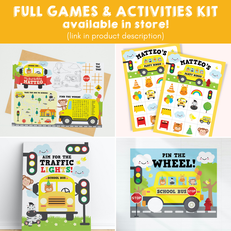 Wheels on the Bus Full Party Games and Activities Kit