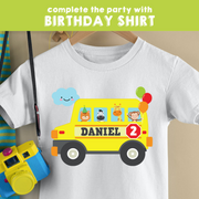 Wheels on the Bus Party Birthday Shirt