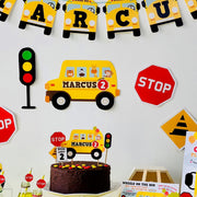 Wheels on the Bus Party Decor Sign