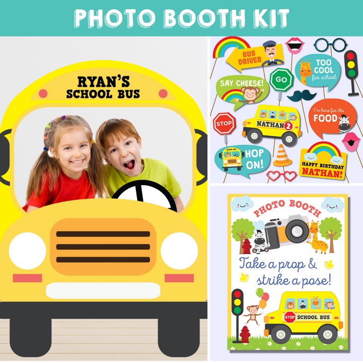 Wheels on the Bus Photo Booth Kit