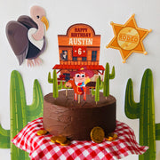 Wild West Cowboy Birthday Cake Topper