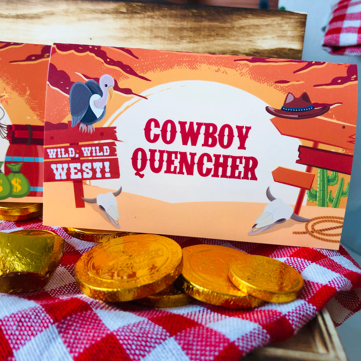 Wild West Cowboy Food Card