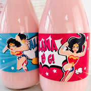 Wonder Woman Drink Labels