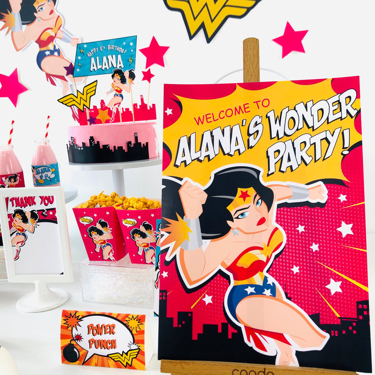 Wonder Woman Party Sign