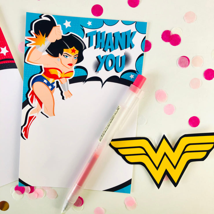 Wonder Woman Thank You Card (FREE)
