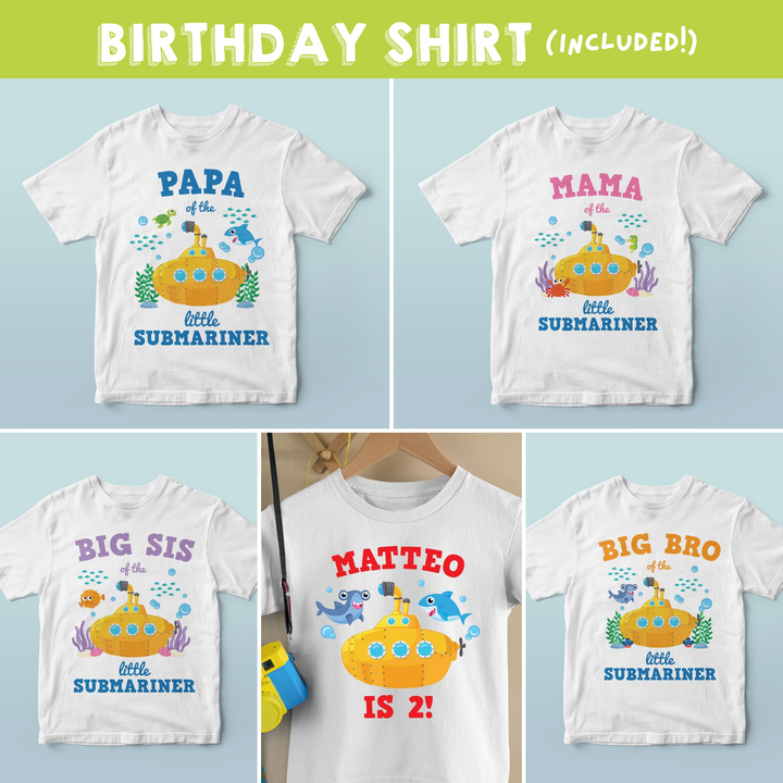 Yellow Submarine Birthday Shirt