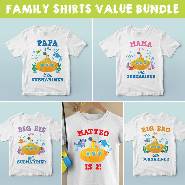 Yellow Submarine Family Shirt Bundle