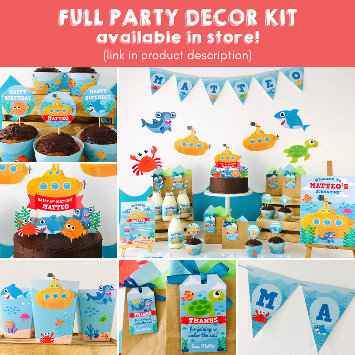 Yellow Submarine Full Party Decor Kit