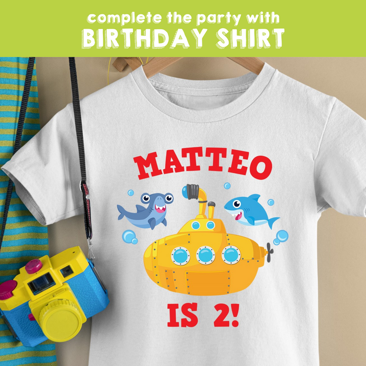 Yellow Submarine Party Birthday Shirt