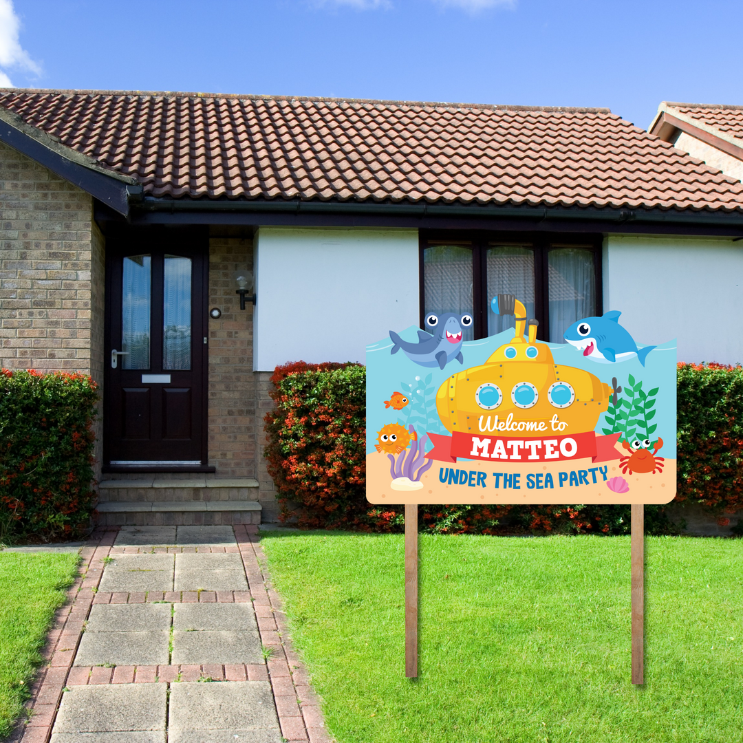 Yellow Submarine Party Yard Sign