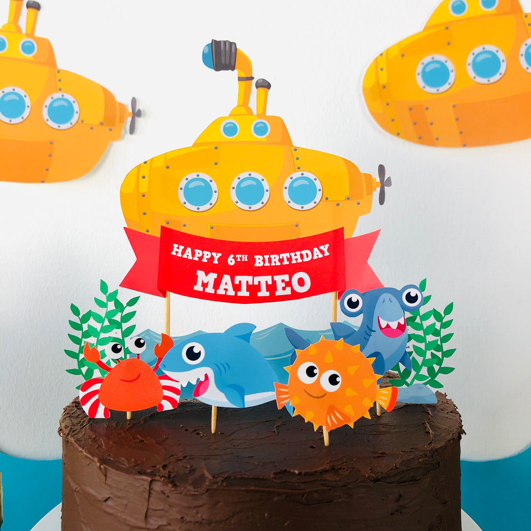 Yellow Submarine Cake Toppers