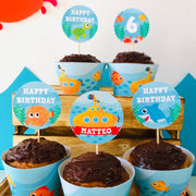 Yellow Submarine Cupcake Wrappers